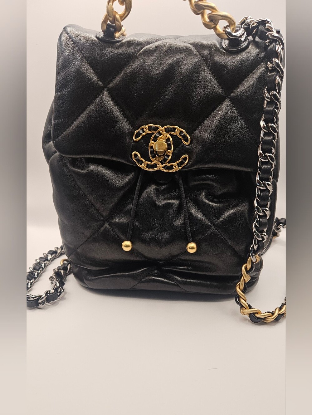 Chanel 19 Flap Backpack – Black Quilted Lambskin with Mixed Hardware (NIB / Full